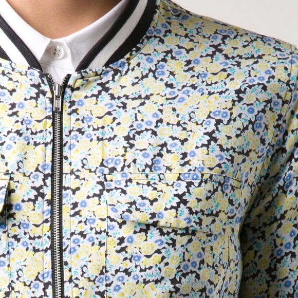 Equipment Floral Silk Bomber Jacket - Picture 4 of 8